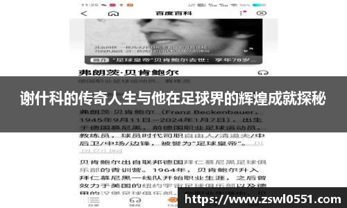 谢什科的传奇人生与他在足球界的辉煌成就探秘
